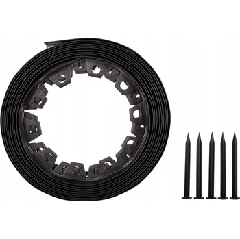 Zahradní obrubník Zahradní lem plast 1000 cm x 4 cm černý