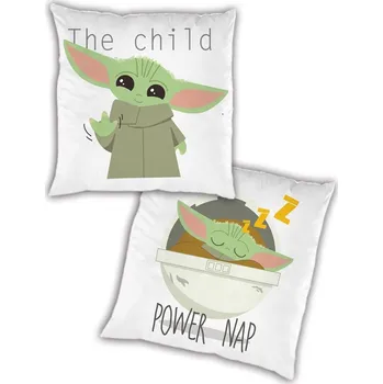 Polštář Polštář Baby Yoda Grogu Star Wars 35x35 dekorativní pro děti na spaní