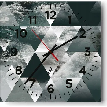 Hodiny Nástěnné hodiny do obýváku 40x40 Abstrakce Tiché hodiny Skleněné hodiny Bez hlučnosti