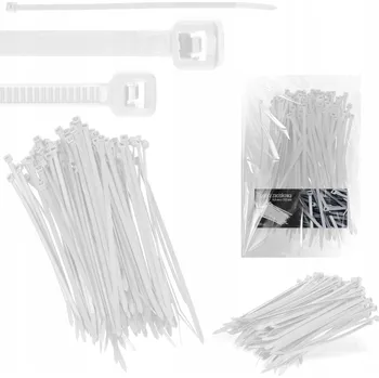 Organizace kabelů 100x STAHOVACÍ PÁSKY Kabelové Zdrhovací 4,8 x 200 mm Silné UV Stahovací Pásky