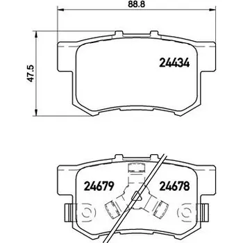 Autodíl BREMBO P28061 Sada brzdových destiček, kotoučová brzda 24434, 24678, 24679, D10867418 Brzdové destičky Brembo zajišťují maximální bezpečnost při brzdění díky absolutní kontrole všech výrobních stupňů Od výzkumu a vývoje po