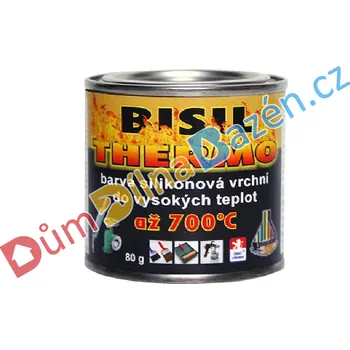 barva na kov BISIL Thermo - žáruvzdorná barva 700° C Barva: 0199 - ČERNÁ, Velikost: 0,08 kg