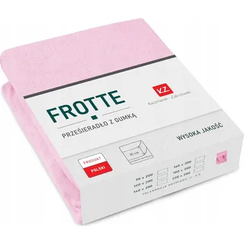Prostěradlo Froté prostěradlo s gumou 180x200 světle růžové