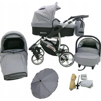 Kočárek ECO ALLIVIO+ KŘESLO 3V1 + SLUNEČNÍK KAREX