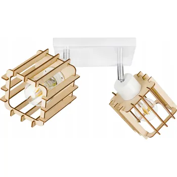 Závěsné svítidlo LED-ONE Dřevěné KOSTKA 2 - světelný bod E27