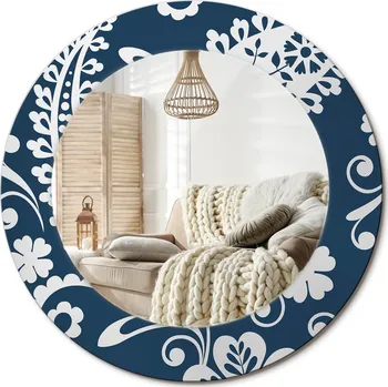 Zrcadlo Zrcadlo s ozdobným skleněným okrajem Kompozice Paisley fi 50 cm