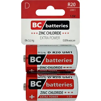 Článková baterie BC D-R20 UM1 Extra power Zinkochloridová 1.5V / 2ks BLISTR