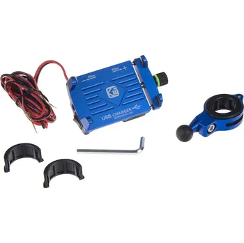 Auto elektroinstalace Univerzální držák pro telefony na kolo, motocykl s USB nabíječkou, R12USB