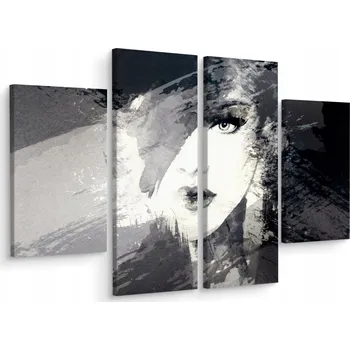 Obraz Čtyřdílný obraz TVÁŘ ŽENY Akvarel 200x150