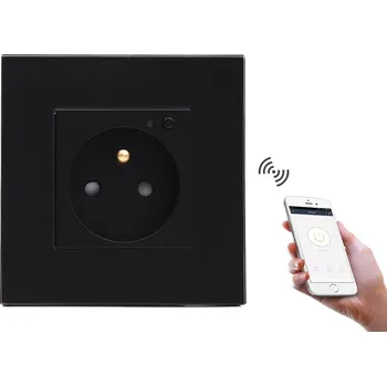 Elektrická zásuvka Elektrická Zásuvka zásuvka nástěnná IQEpe B-line černá