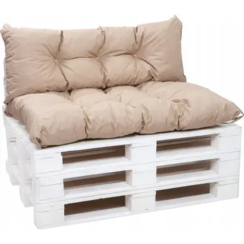 Podsedák Sada polstrů na palety, 120x50 + 120x40 béžová, polštáře