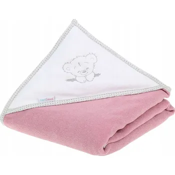 Prostěradlo Deka s kapucí Babymam 100 x 100 cm růžová
