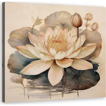 Obraz OBRAZ DO OBÝVÁKU NA ZEĎ KVĚTINY LILIE BOTANIKA 30x30