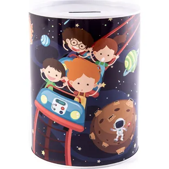 Pokladnička Kasička kovová Vesmír Různé provedení