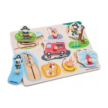 Puzzle New Classic Toys Dřevěné Puzzle Hasiči 8 dílků Hasiči