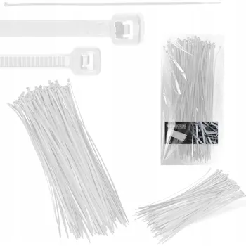 Organizace kabelů 100x STAHOVACÍ PÁSKY Kabelové Zdrhovací 4,8 x 380 mm Silné UV Stahovací Pásky