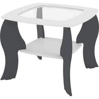 Konferenční stolek Slevadoma Konferenční stolek LUTIK MDF Barva: antracit + bílá