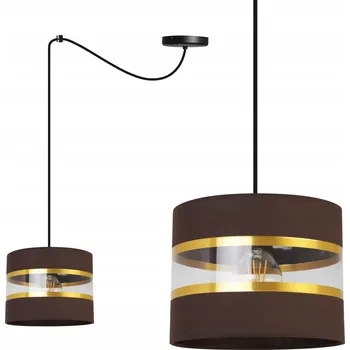 ZÁVĚSNÉ STROPNÍ SVÍTIDLO PAVOUK LUSTR GLAMOUR JEDNODUCHÝ SE ZLATÝM STÍNIDLEM