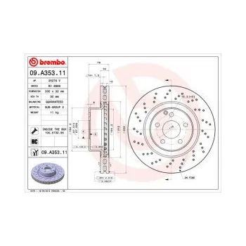 Brzdový kotouč BREMBO 09.A353.11 Brzdový kotouč Doprava Zdarma! Brembo UV-COATED Tři inovace v jednom UV ochrana lesklý kovový efekt a úcta k životnímu prostředí tři mimořádné funkce brzdových kotoučů Brembo UV-COATED Hlavní výhody technologie