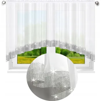 Záclona Hotová Záclona MERIDA Zirkony OBLOUK 400x120 VOÁL 4m