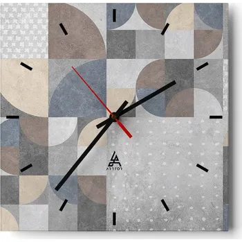 Hodiny Velké nástěnné hodiny 40x40 Abstrakce Skleněné tiché hodiny