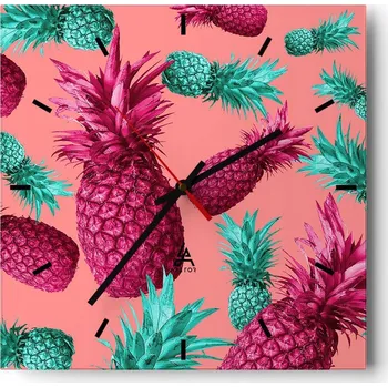 Hodiny Velké nástěnné hodiny 40x40 Abstrakce Skleněné tiché hodiny