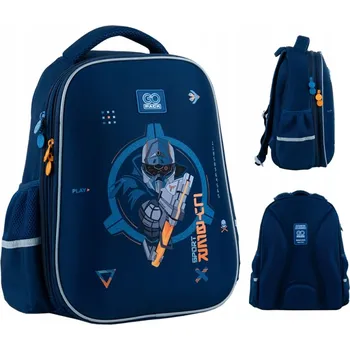 Vícekomorový Školní batoh GoPack modrý, 15 l