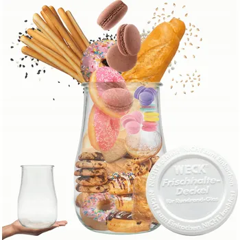 Sklenice Zavařovací Sklenice Weck 1,75l váza TULIP s plastovým víkem 1 Ks Weck pro skladování