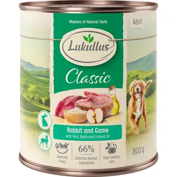 Krmivo pro psa 24x800g Lukullus - Králík a zvěřina