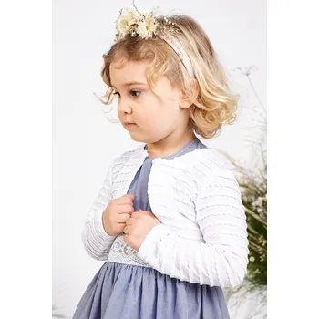 Bolerko Dívčí bolerko Lila bílé