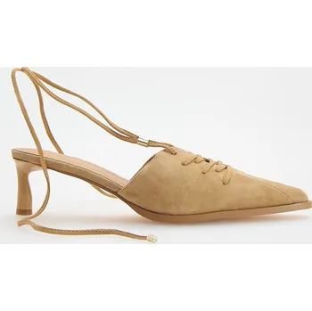 Dámský kabát Reserved - Semišové mule s vázáním - hořčicová - 322GA-17X - 322GA-17X-41