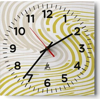 Hodiny Nástěnné hodiny do obýváku 40x40 Minimalistické Tiché Hodiny na skle Bez hlučnosti