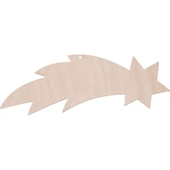 Vánoční ozdoba BETLÉMSKÁ HVĚZDA závěsná ozdoba na stromeček DECOUPAGE 16,5x5,5x0,3 cm béžová