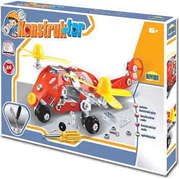 ostatní stavebnice Stavebnice dromedár kovové letadlo 86 dílků 2407