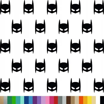Samolepící dekorace Sada samolepek na zeď BATMAN Maska 40 ks, 13x9 cm