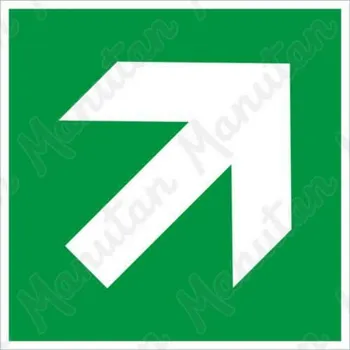 Šipka šikmá, plast 200 x 200 x 1,1 mm, fotoluminiscenční