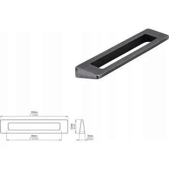 Nábytkové kování Nábytková úchytka SIRO 2394-118ZN75 efekt kartáčovaného železa