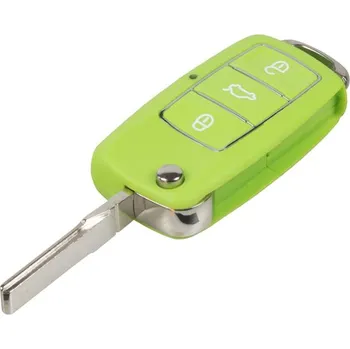 Auto elektroinstalace Náhradní obal klíče pro Škoda, VW, Seat, 3-tlačítkový, zelený, 48VW105GRE