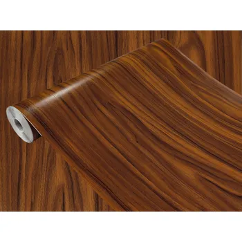 Tapeta Dýha na nábytek s imitací dřeva, zlatý ořech, šířka 67,5 cm, PVC samolepicí Fólie