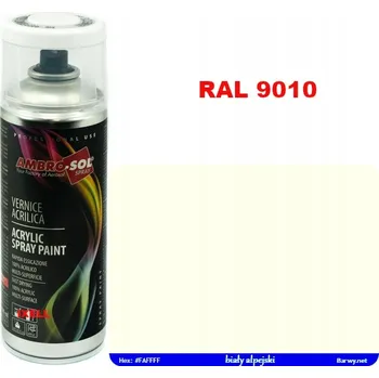 Barva ve spreji RAL 9010 bílý polomatný SPRAY 400ml profesionální řada HQ AMBROSOL 1233