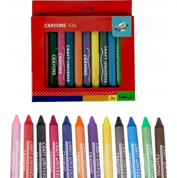 Pastelka Sada školních VOSKOVÉ , voskových PASTELKY , 12 barev