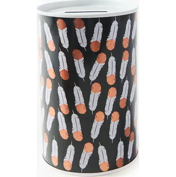 Pokladnička Pokladnička Plechovka Ozdobné Peříčka Různé