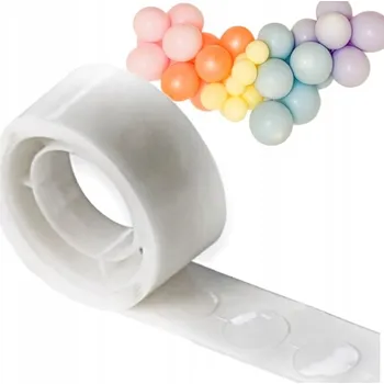 Lepicí páska Lepicí kolečka na balónky partymarket transparentní 11 mm, 100 ks