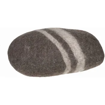 Taburet KAMENOVÝ POLŠTÁŘ TABURET VLNĚNÉ PLSTI, POLŠTÁŘ STONE XL