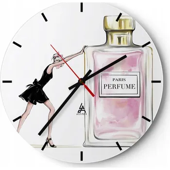 Hodiny Nástěnné hodiny do kuchyně 30x30 Žena Skleněné hodiny do obýváku Loft Tiché