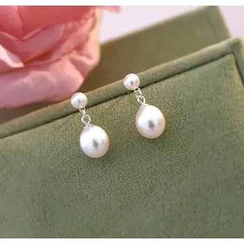 Náušnice For Silver Náušnice se sladkovodními perlami Double - Stříbro 925