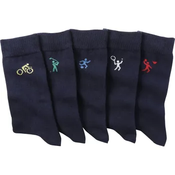 Dámské ponožky Sada 5 párů ponožek sport nám.modrá 35-38