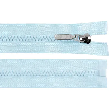 Zip Kostěný zip No 5 délka 50 cm s ozdobným jezdcem Varianta: 183 modrá ledová, Balení: 1 ks