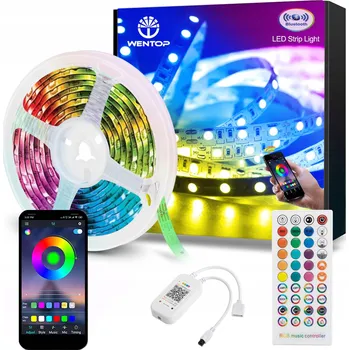 LED osvětlení LED pásek RGB 10m Bluetooth dálkový ovladač chytrý
