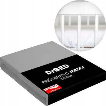 Prostěradlo Prostěradlo do Postýlky s Gumou 60 x 120 Jersey PRODYŠNÉ Šedé Polské